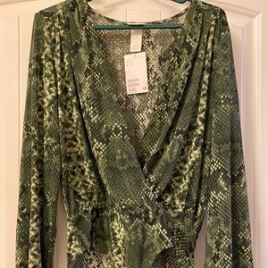 H&M Snakeskin Body Suit